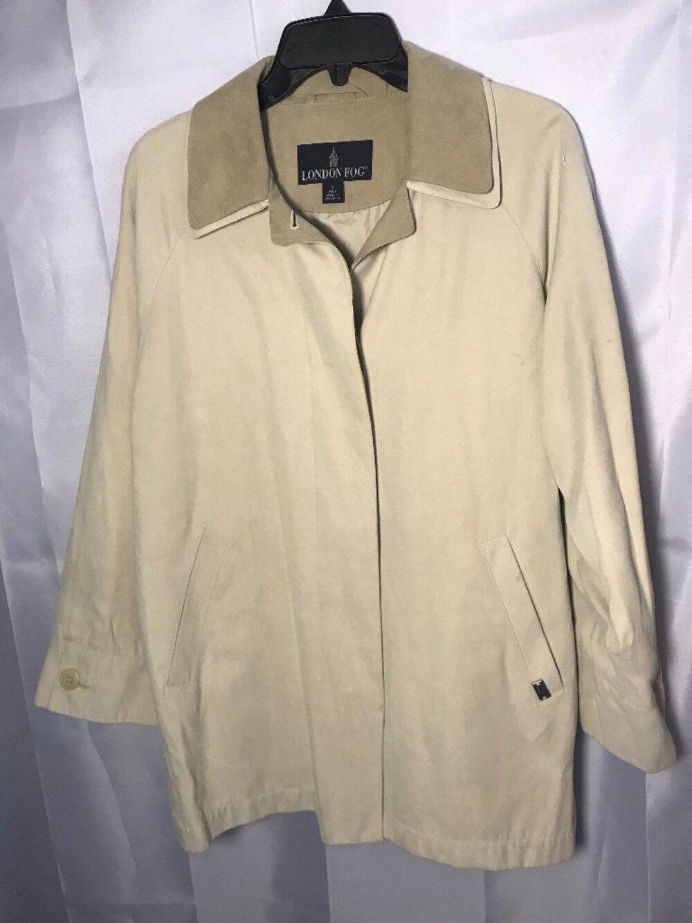 London Fog Women’s Petite Trench Rain Coat Beige Tan Size S/P